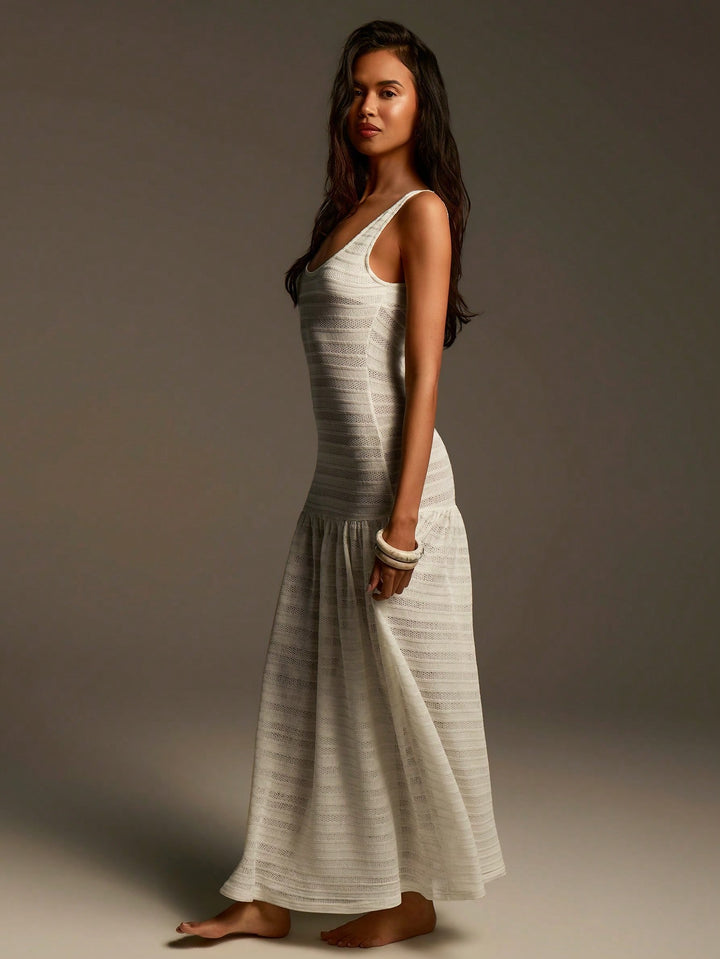Rochie maxi SHEIN, crem