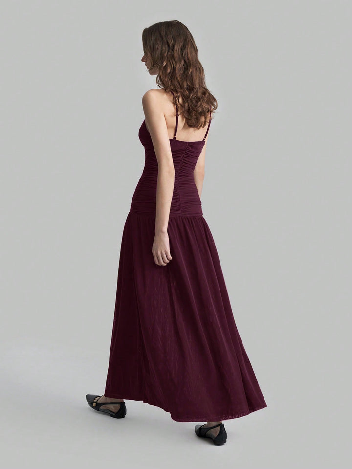Rochie maxi SHEIN, vișiniu