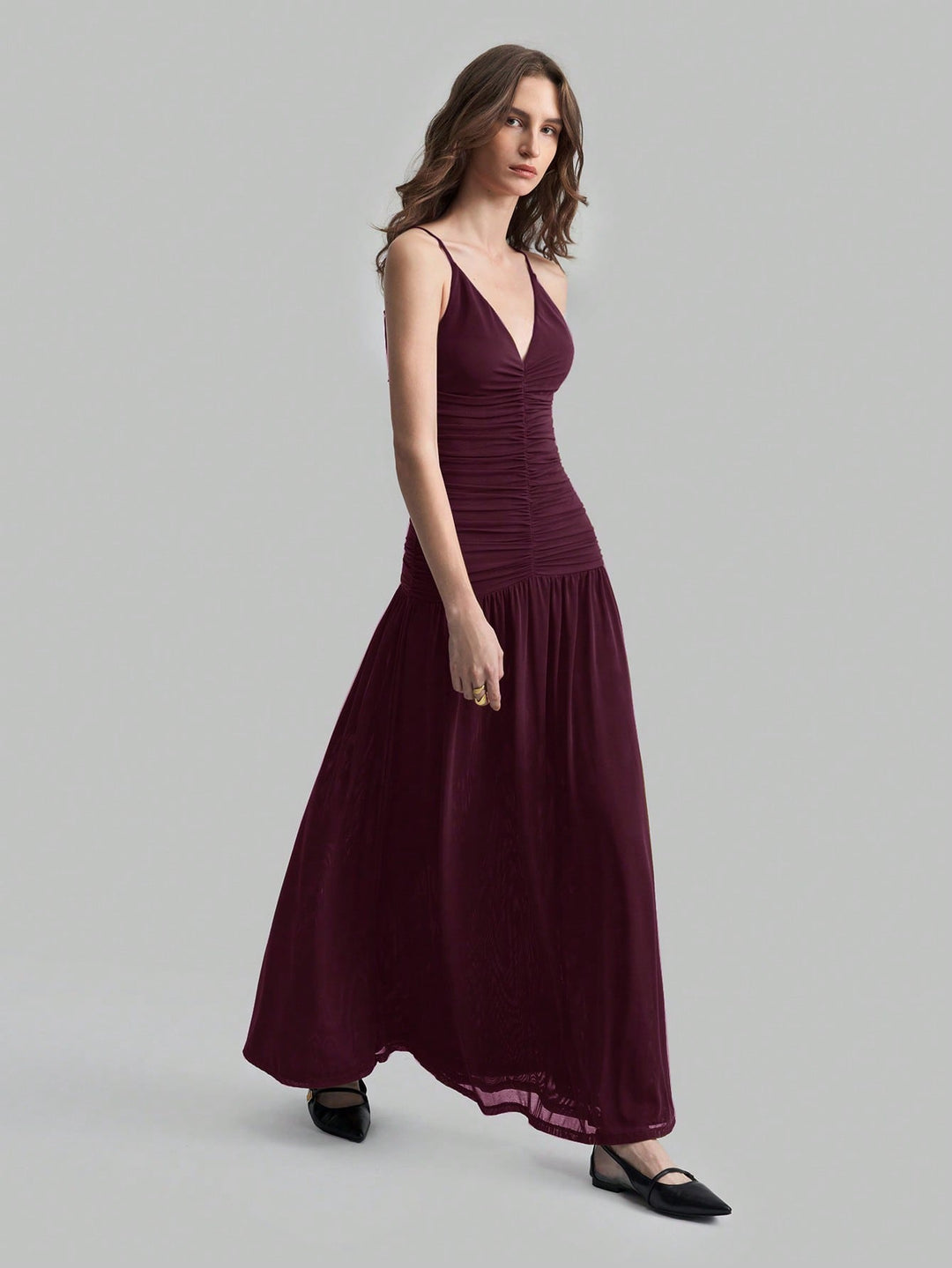 Rochie maxi SHEIN, vișiniu