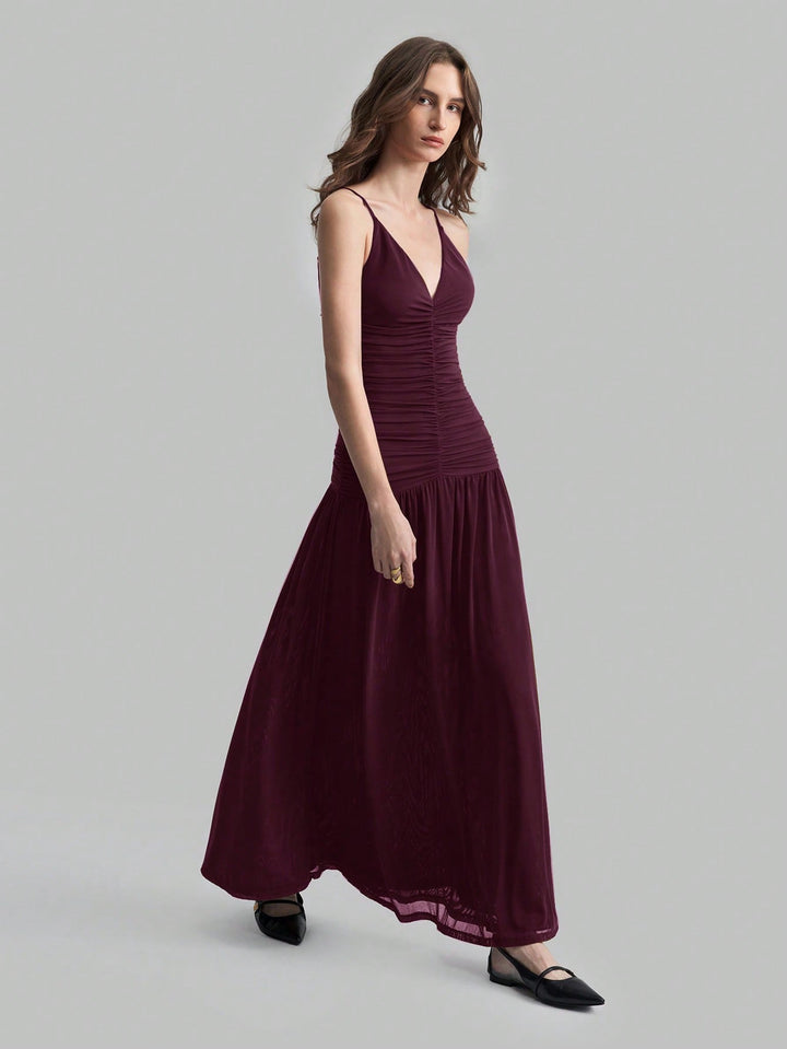 Rochie maxi SHEIN, vișiniu