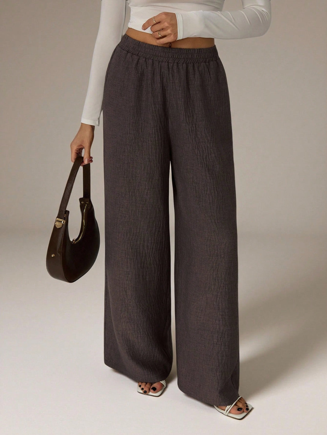 Pantaloni SHEIN, maro