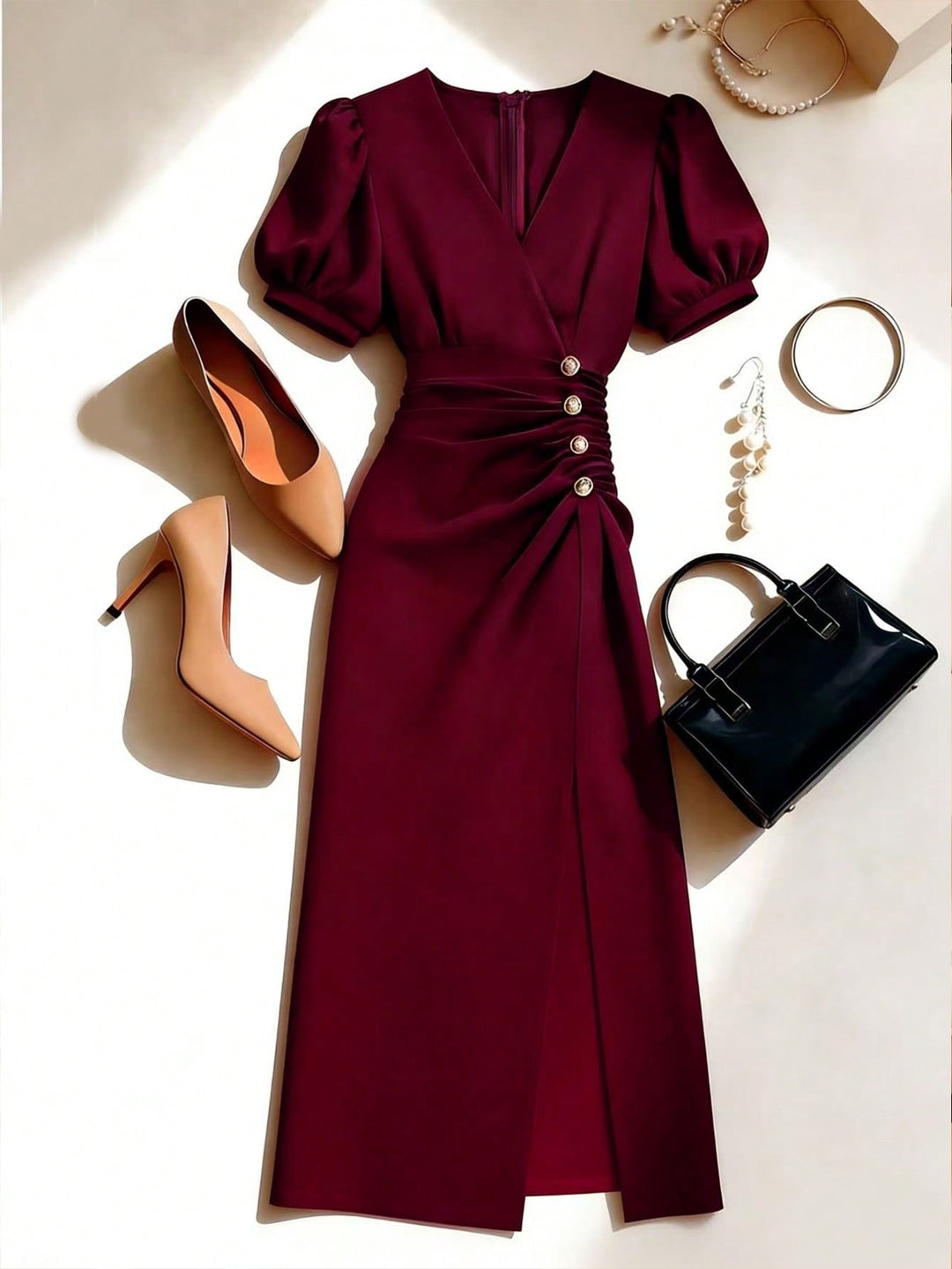 Rochie maxi SHEIN, vișiniu