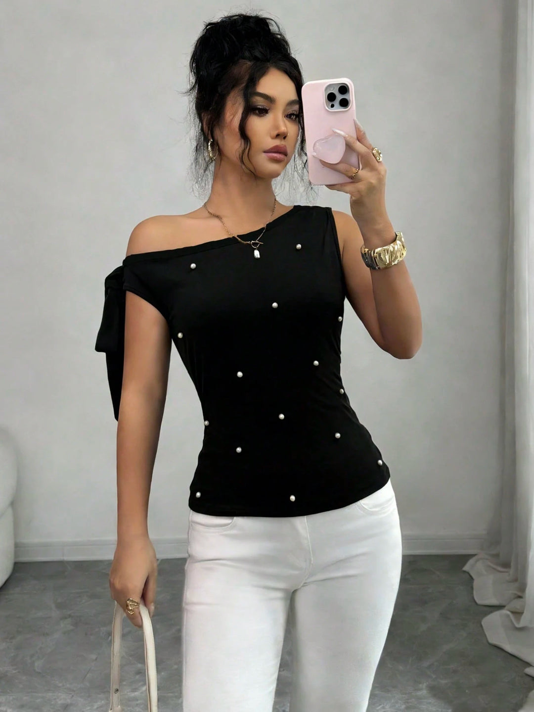 Top SHEIN, negru