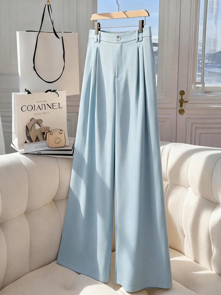 Pantalon de costum SHEIN, albastru