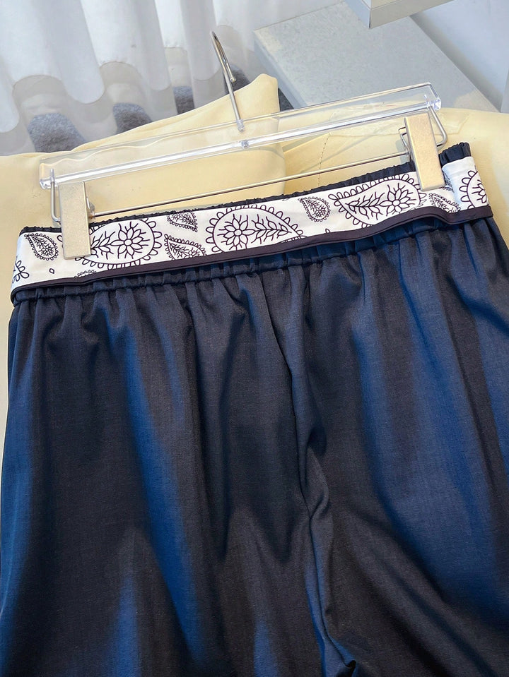 Pantalon de costum SHEIN, albastru