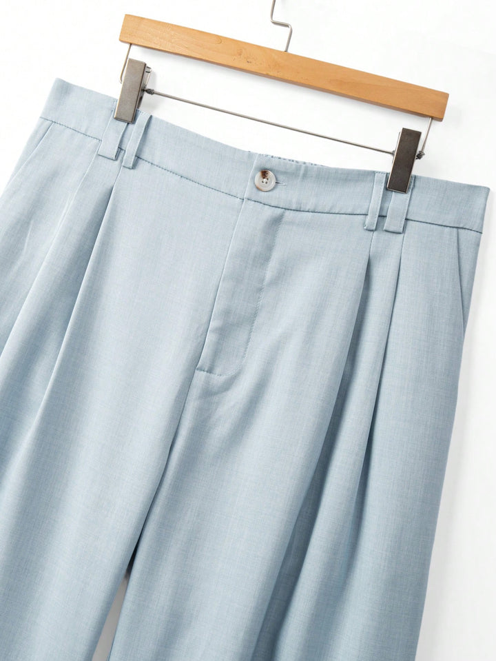 Pantalon de costum SHEIN, albastru