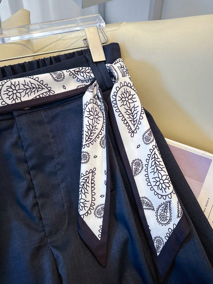 Pantalon de costum SHEIN, albastru