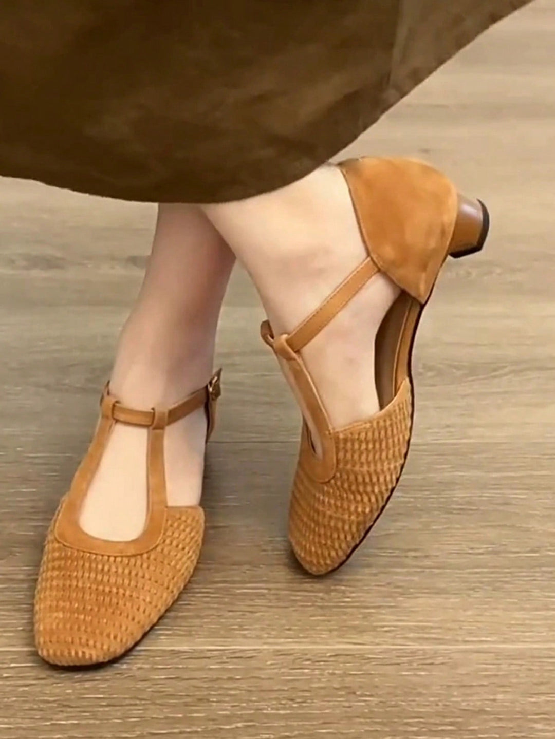 Pantofi cu toc SHEIN, maro