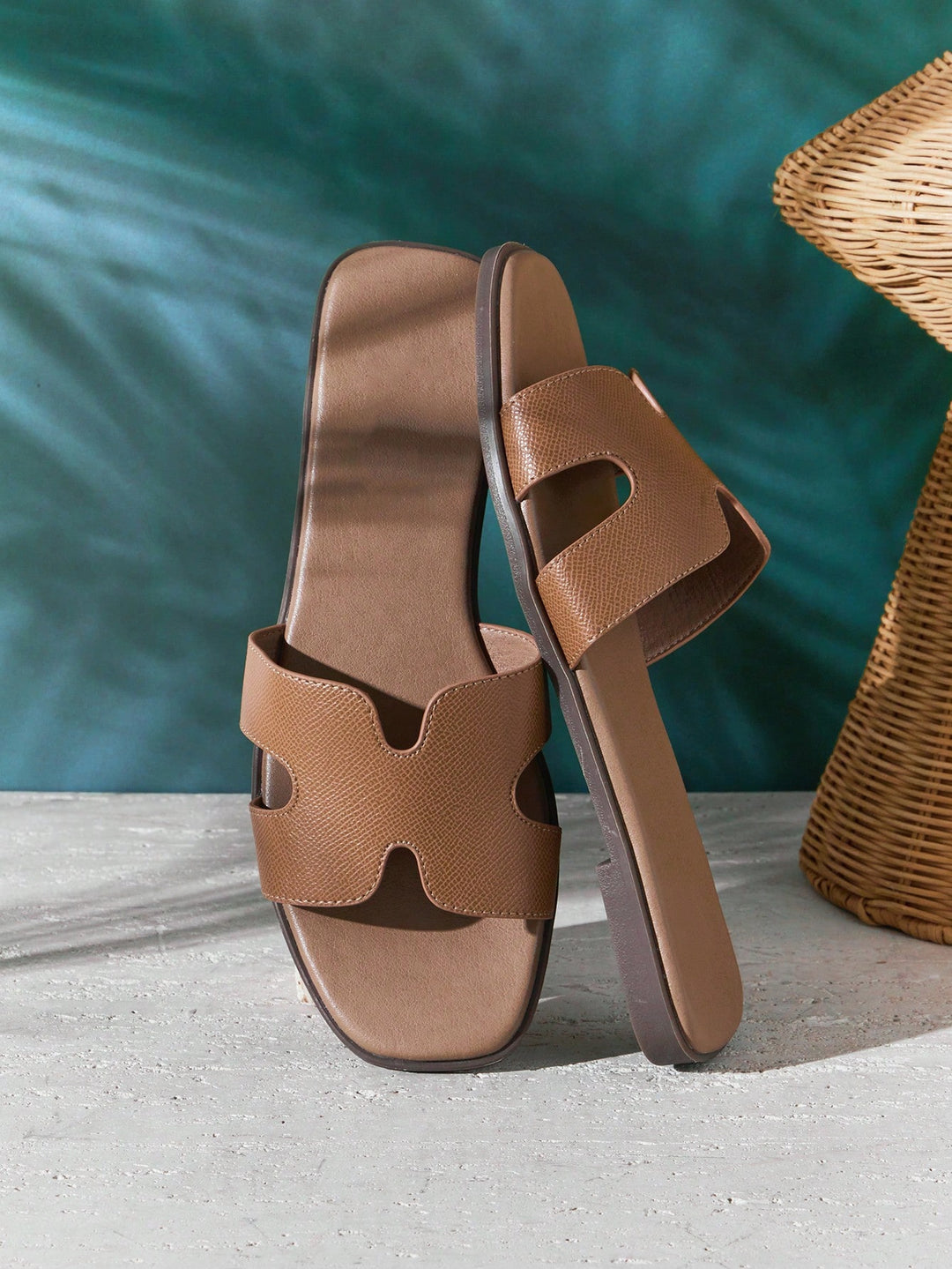 SHEIN szandál, khaki