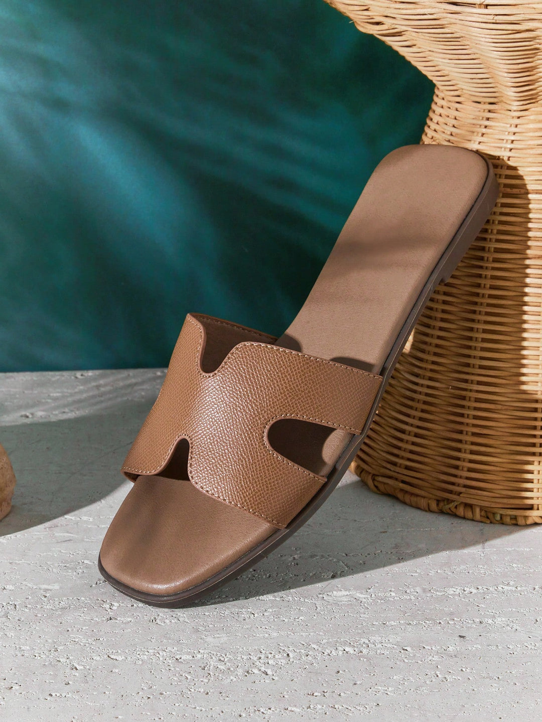 SHEIN szandál, khaki
