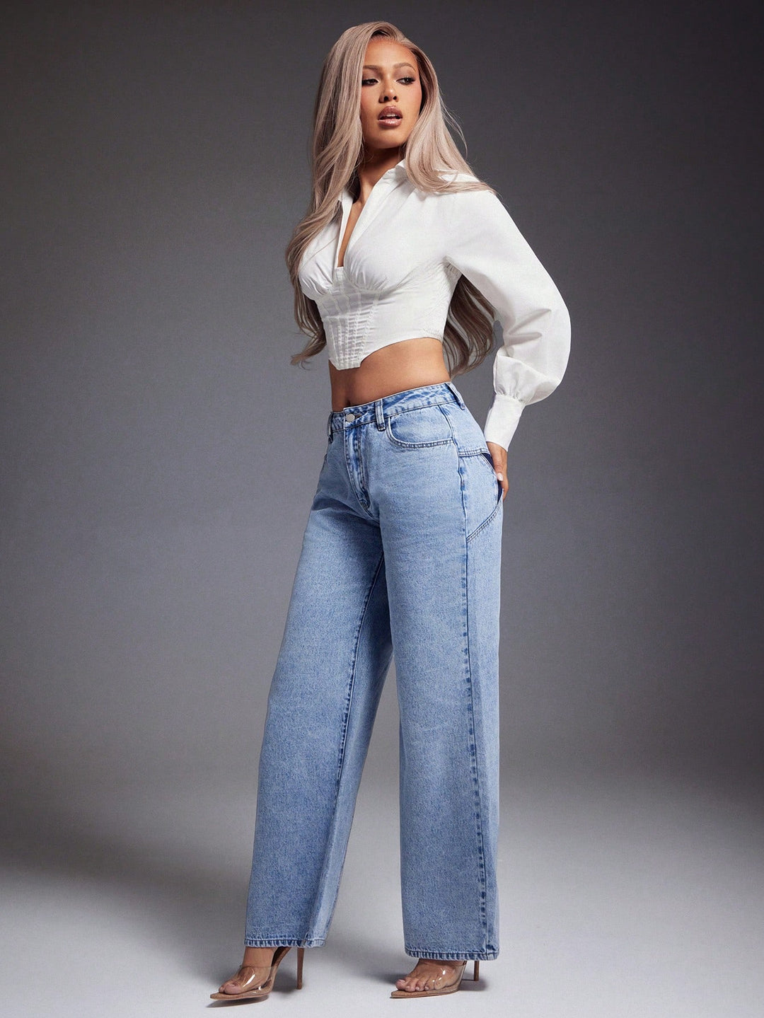Jeans SHEIN, albastru