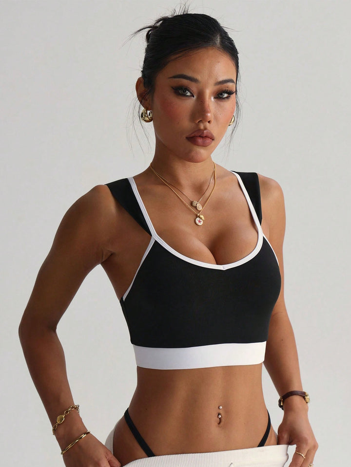 Bustieră sport SHEIN, negru