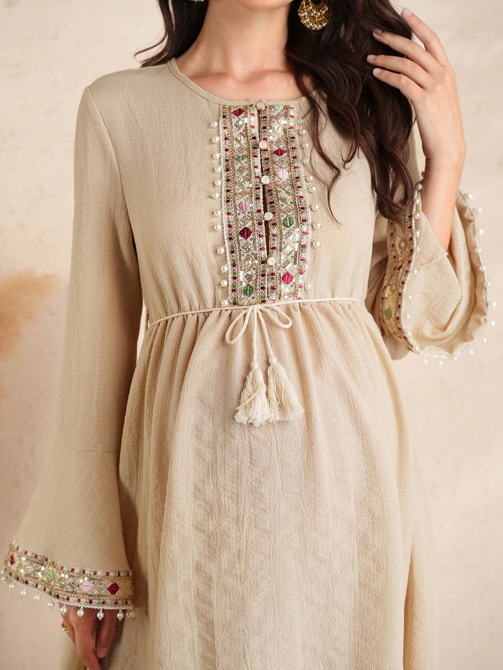 Rochie maxi SHEIN, bej