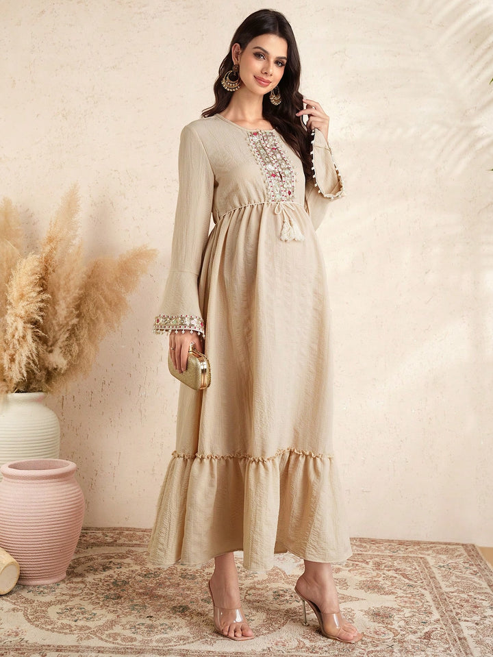 Rochie maxi SHEIN, bej