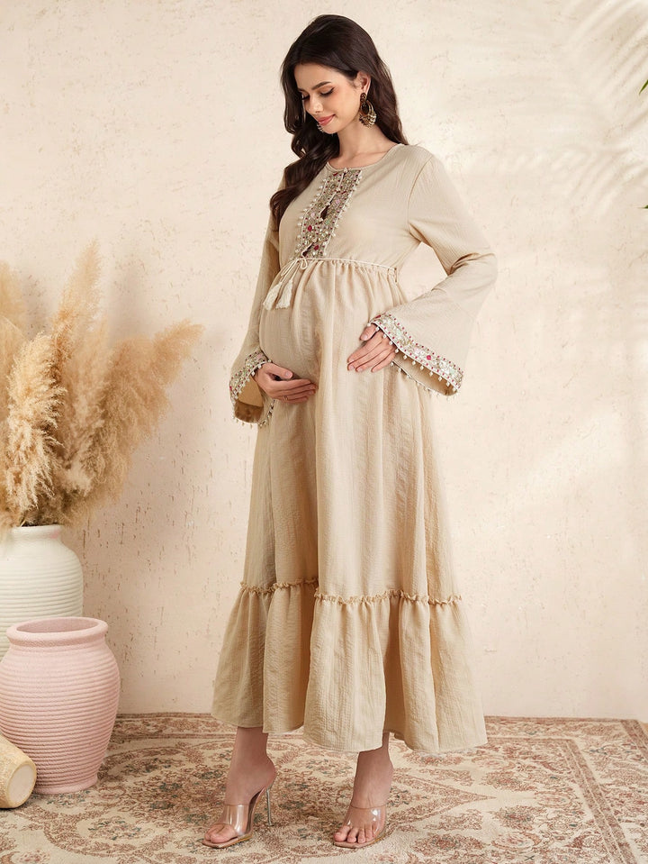 Rochie maxi SHEIN, bej