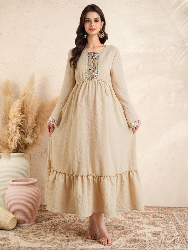 Rochie maxi SHEIN, bej