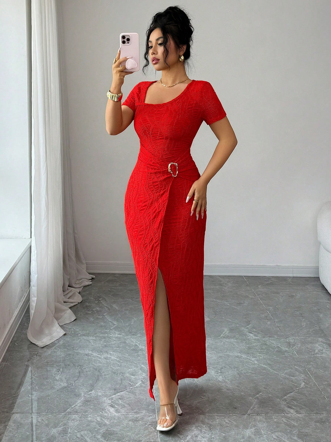 Rochie maxi SHEIN, roșu