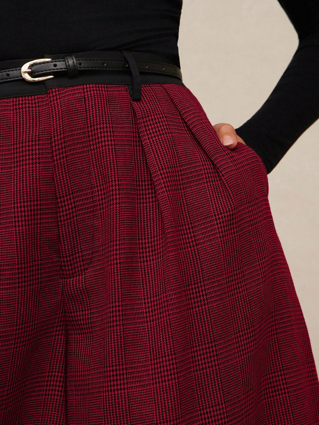 Pantaloni SHEIN, roșu