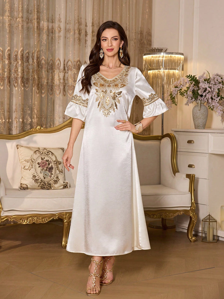 Rochie maxi SHEIN, bej