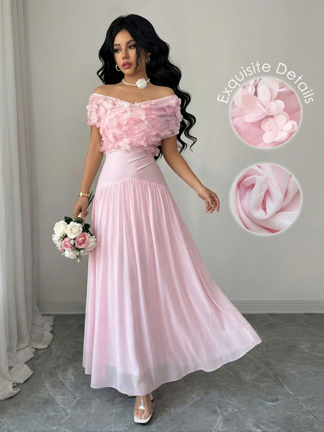 Rochie maxi SHEIN, roz