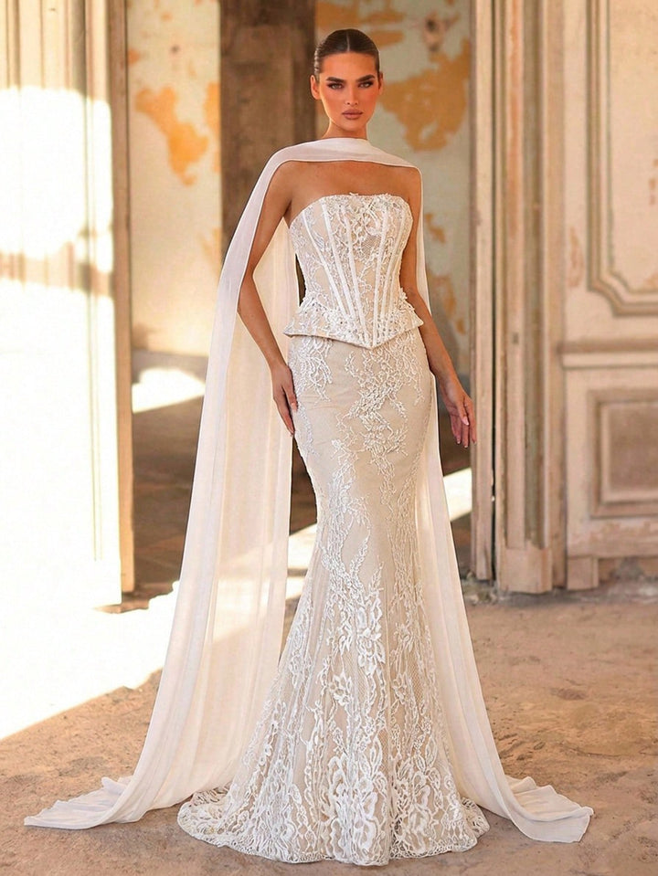 Rochie de mireasă SHEIN, alb