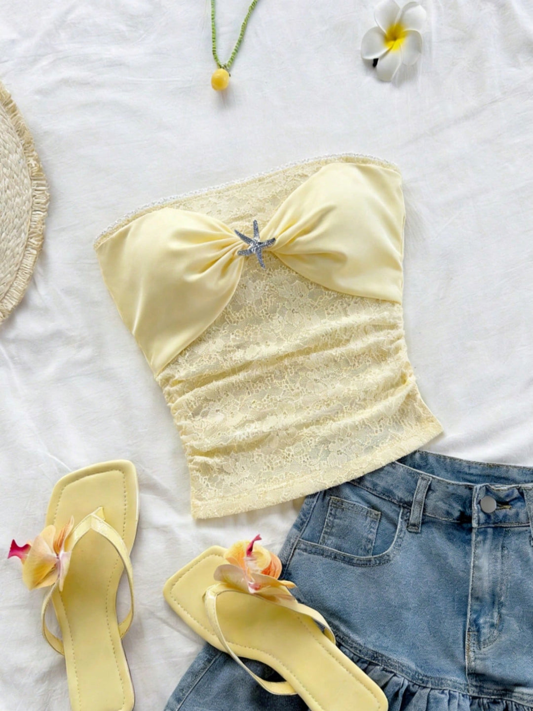 Top SHEIN, galben