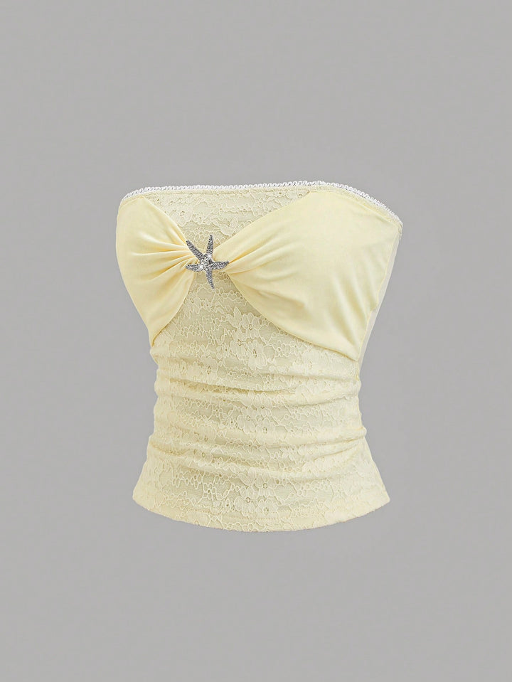 Top SHEIN, galben