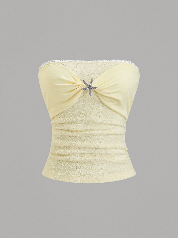 Top SHEIN, galben