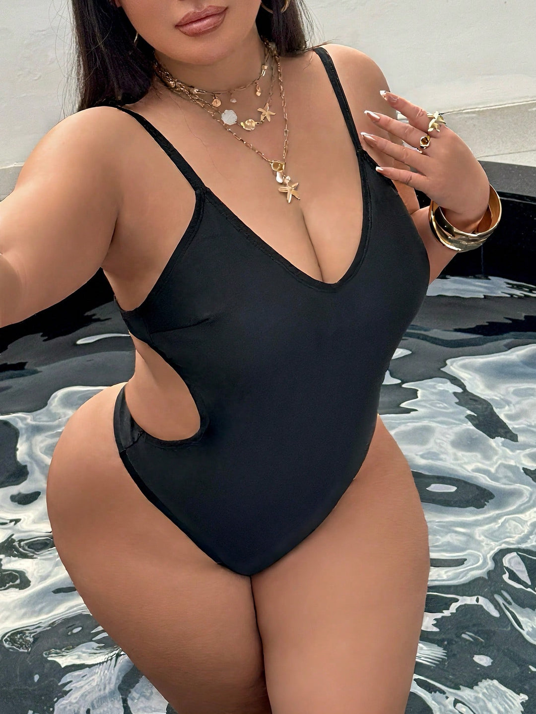 Costum de baie SHEIN, negru