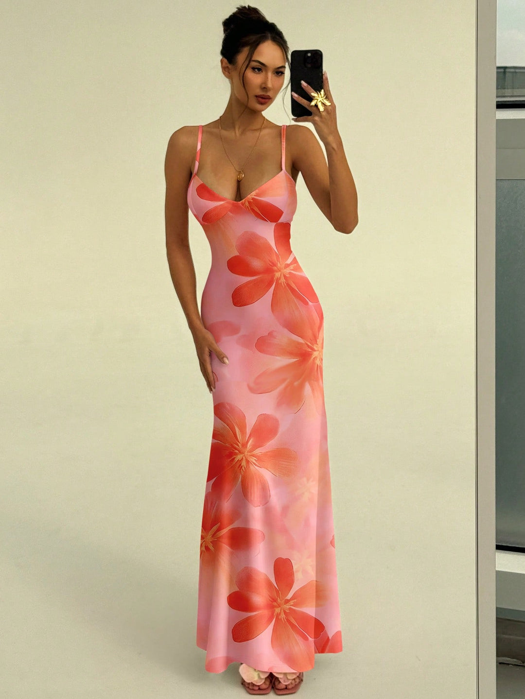 Rochie maxi SHEIN, mix culori