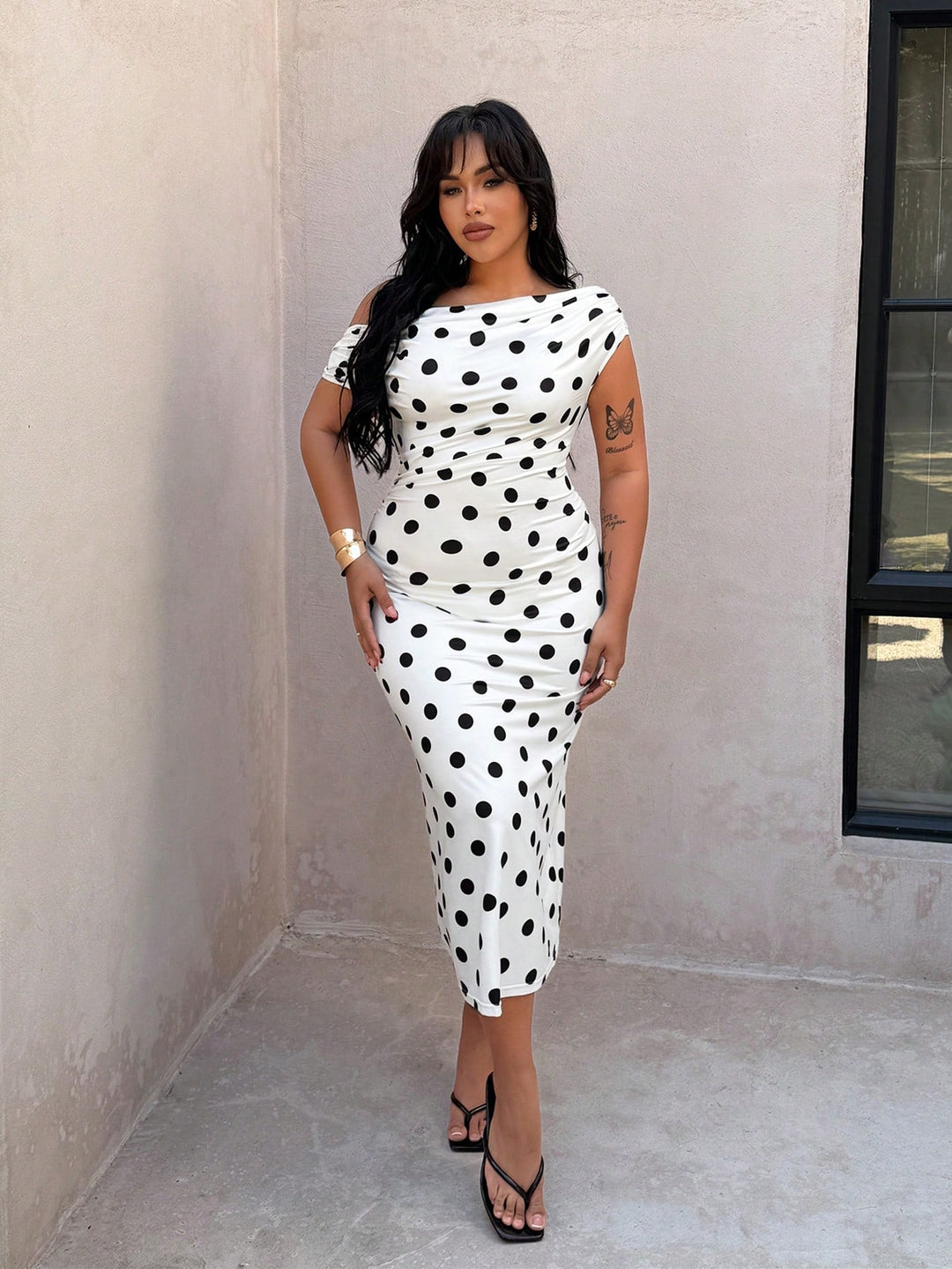 Rochie maxi SHEIN, alb