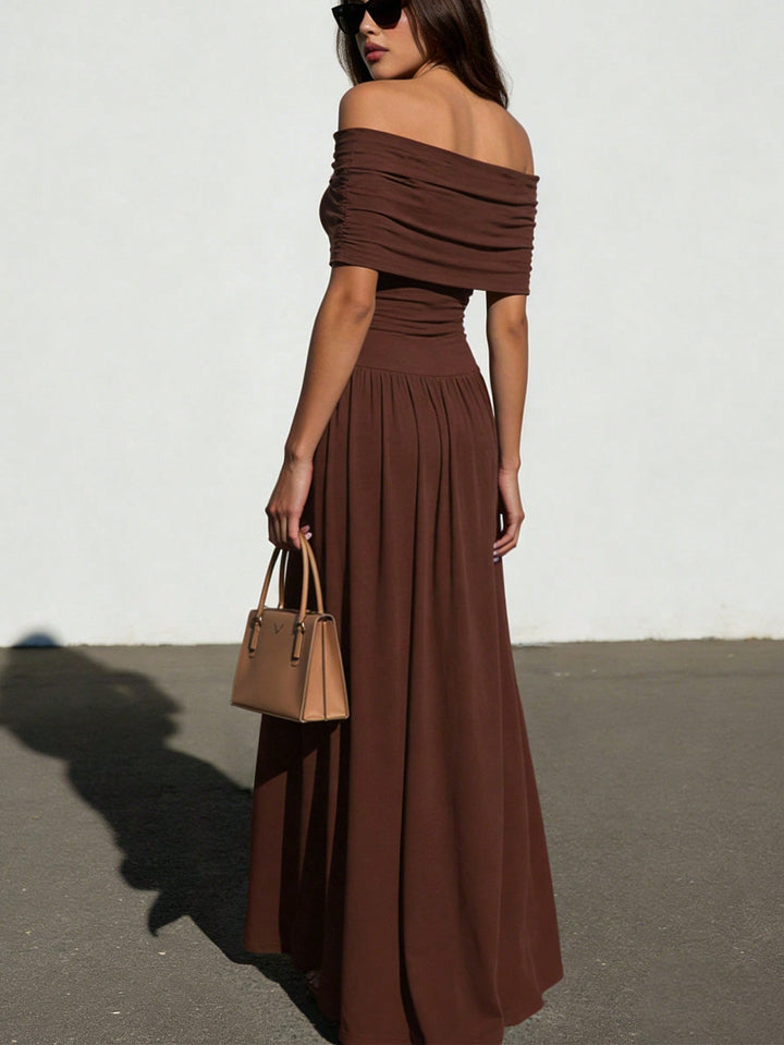 Rochie midi SHEIN, maro