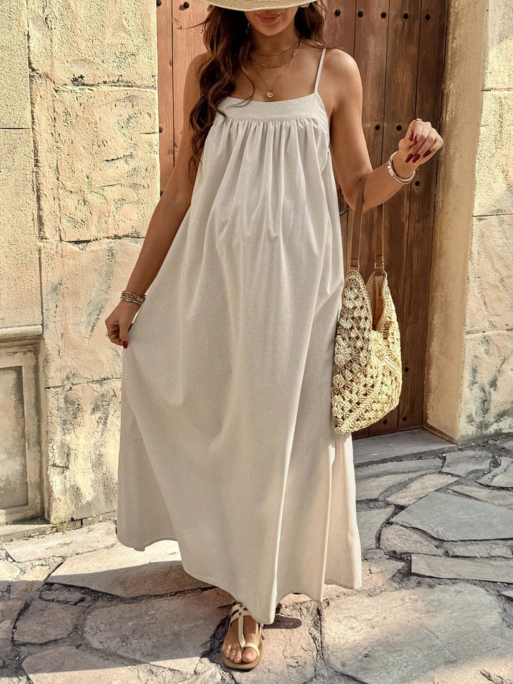 Rochie maxi SHEIN, crem