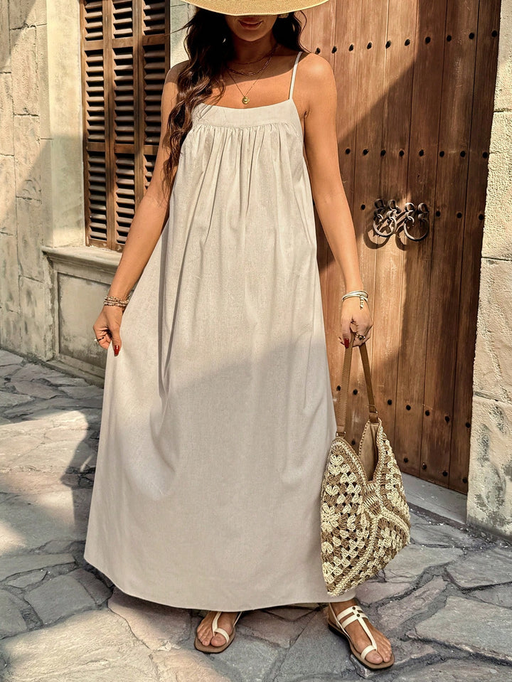 Rochie maxi SHEIN, crem