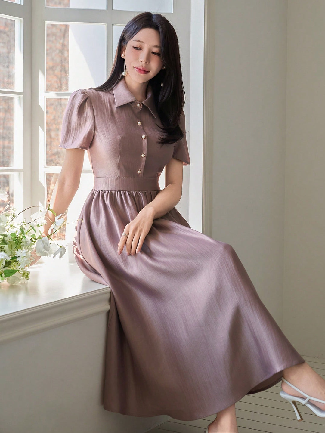 Rochie midi SHEIN, roz