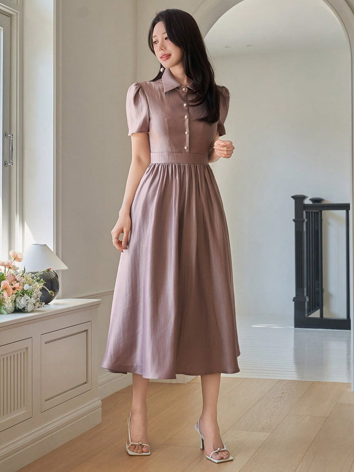 Rochie midi SHEIN, roz