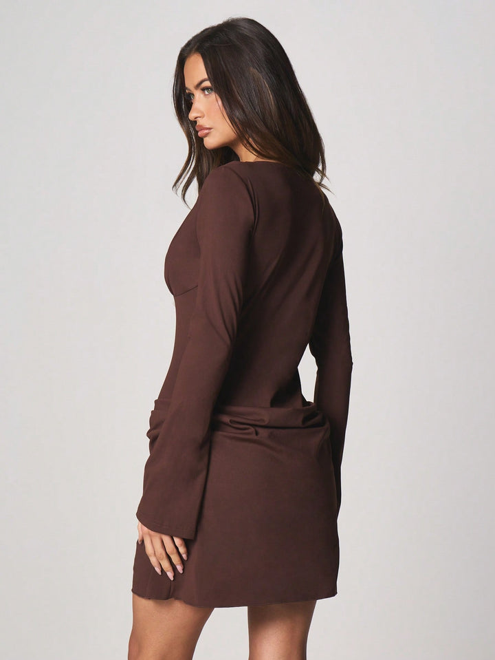 Rochie mini SHEIN, maro