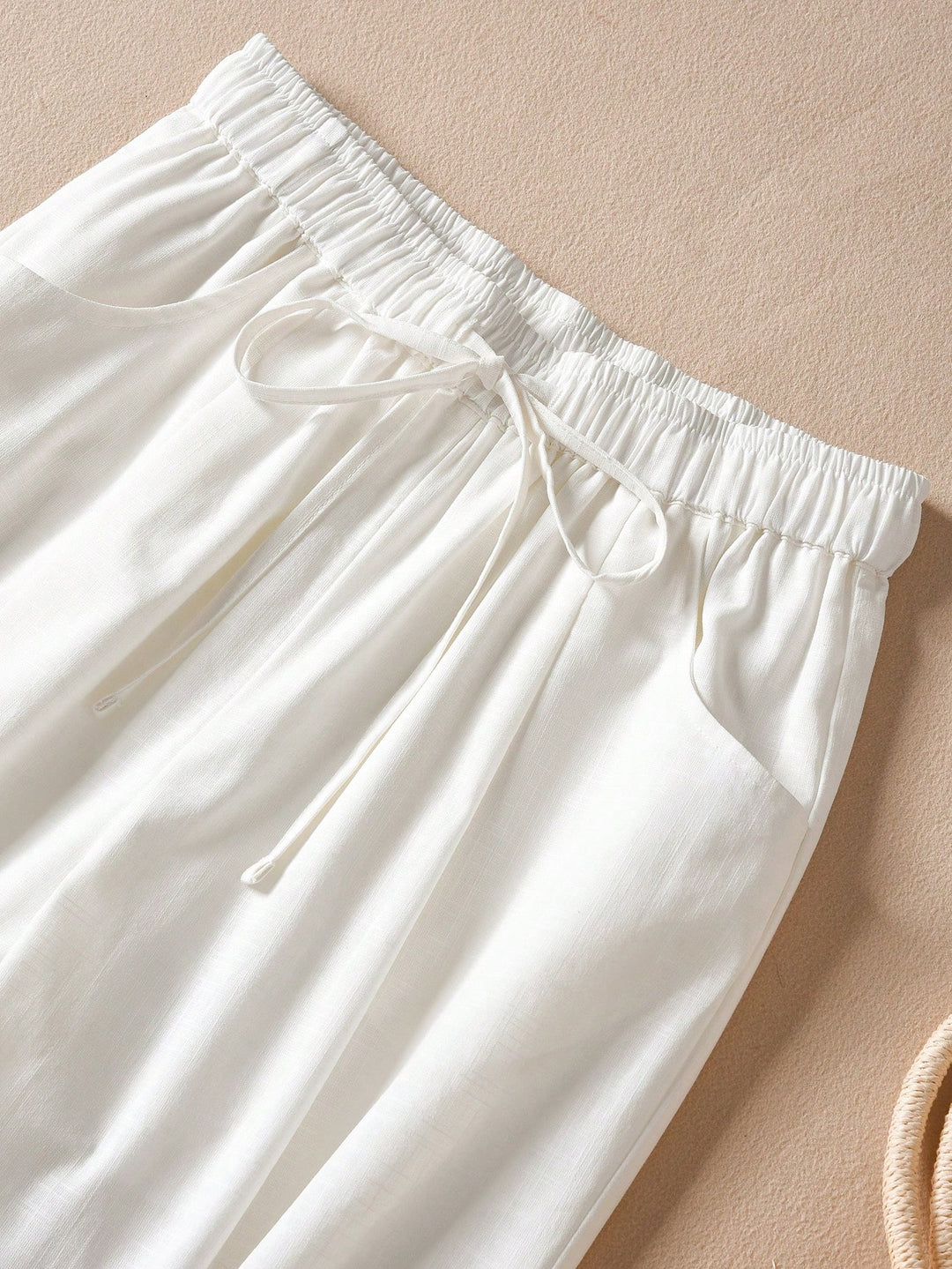 Pantaloni SHEIN, alb