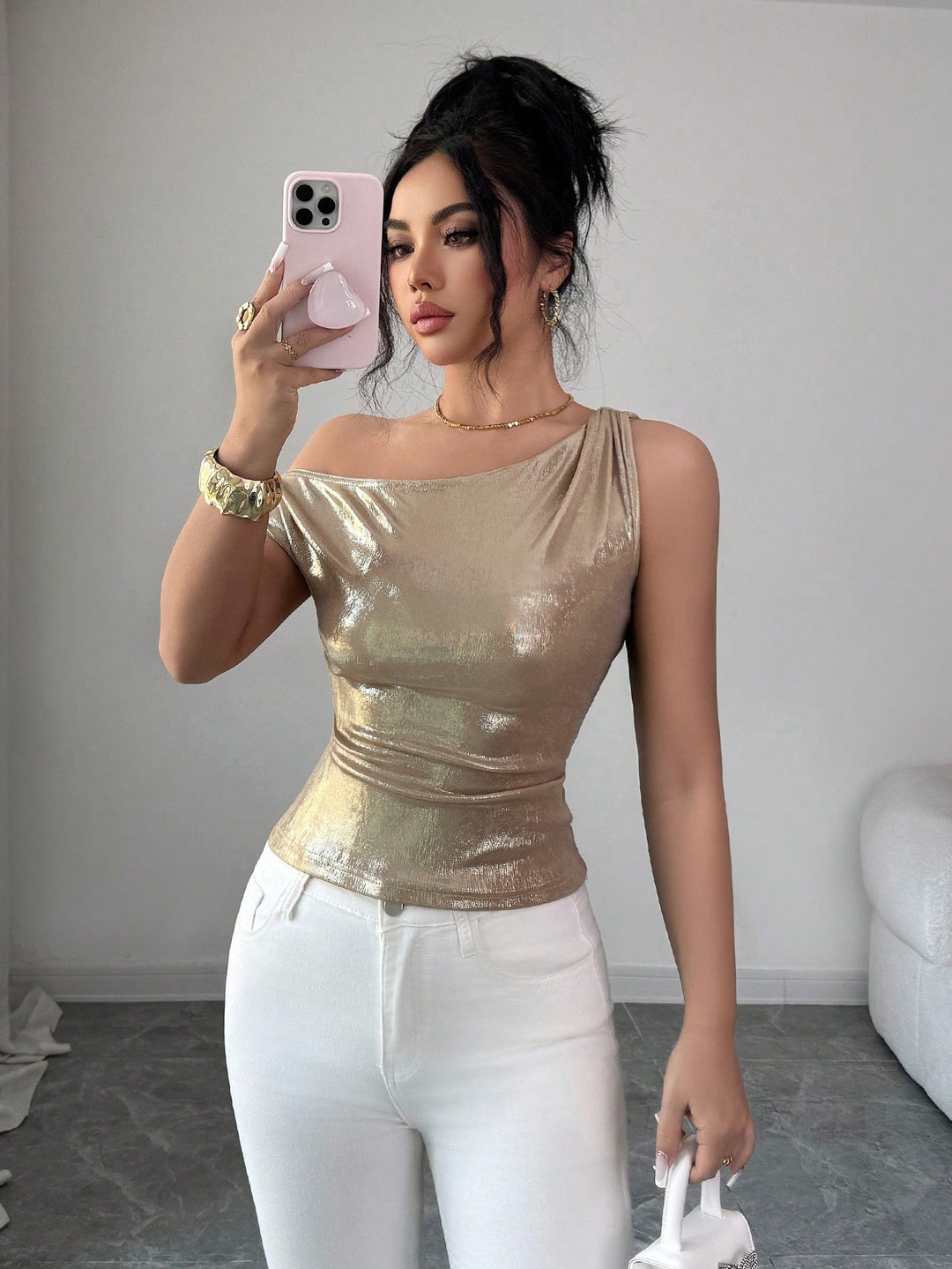 Top SHEIN, kaki
