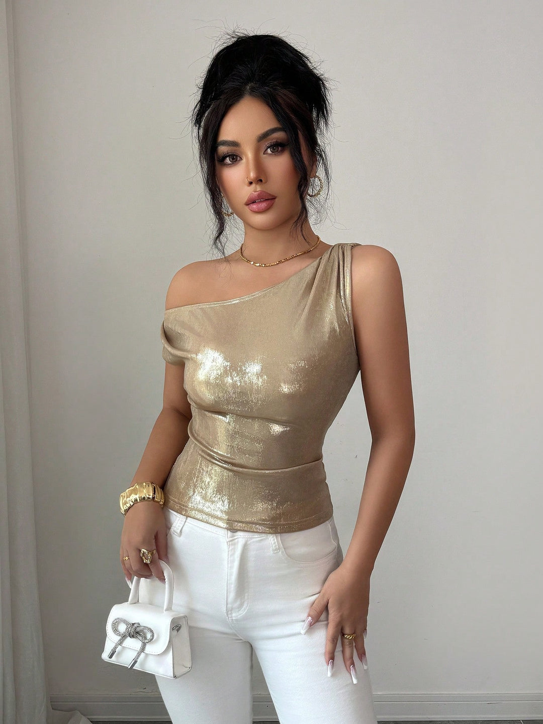 Top SHEIN, kaki