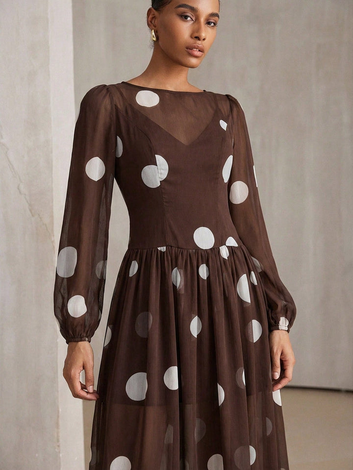 Rochie maxi SHEIN, maro