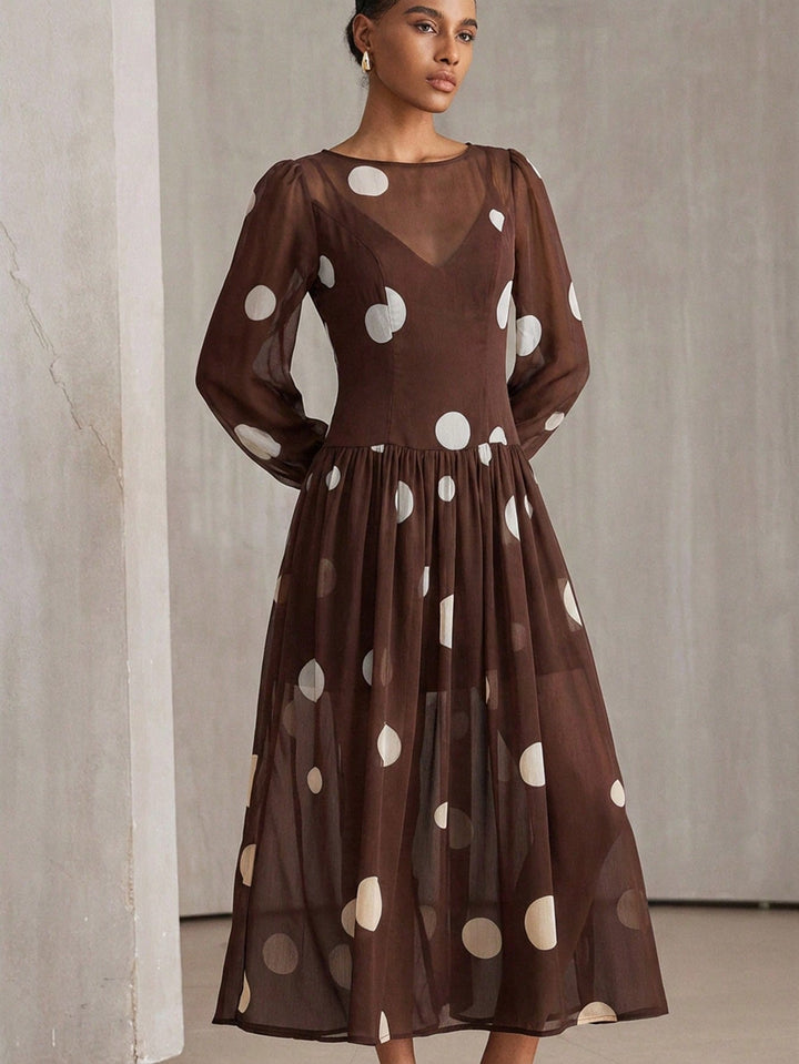 Rochie maxi SHEIN, maro