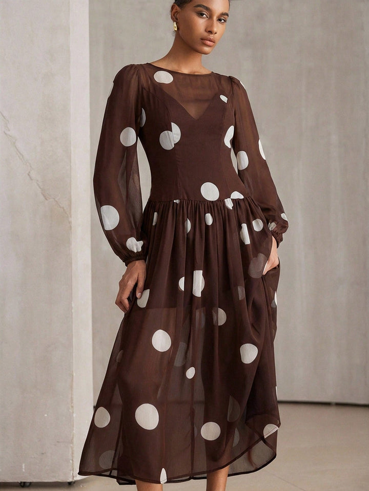 Rochie maxi SHEIN, maro