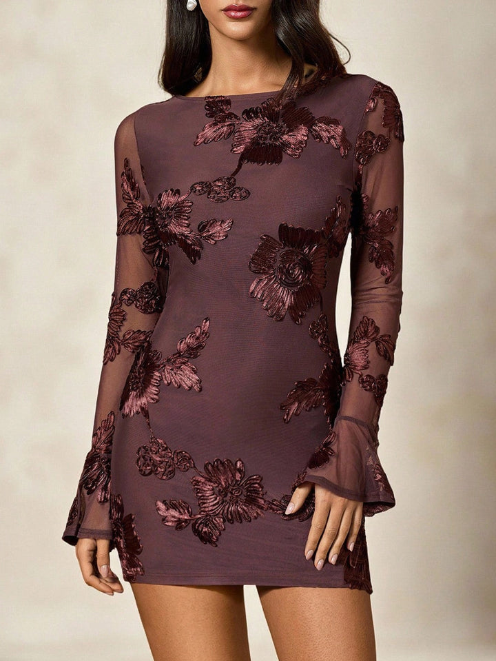 Rochie mini SHEIN, maro