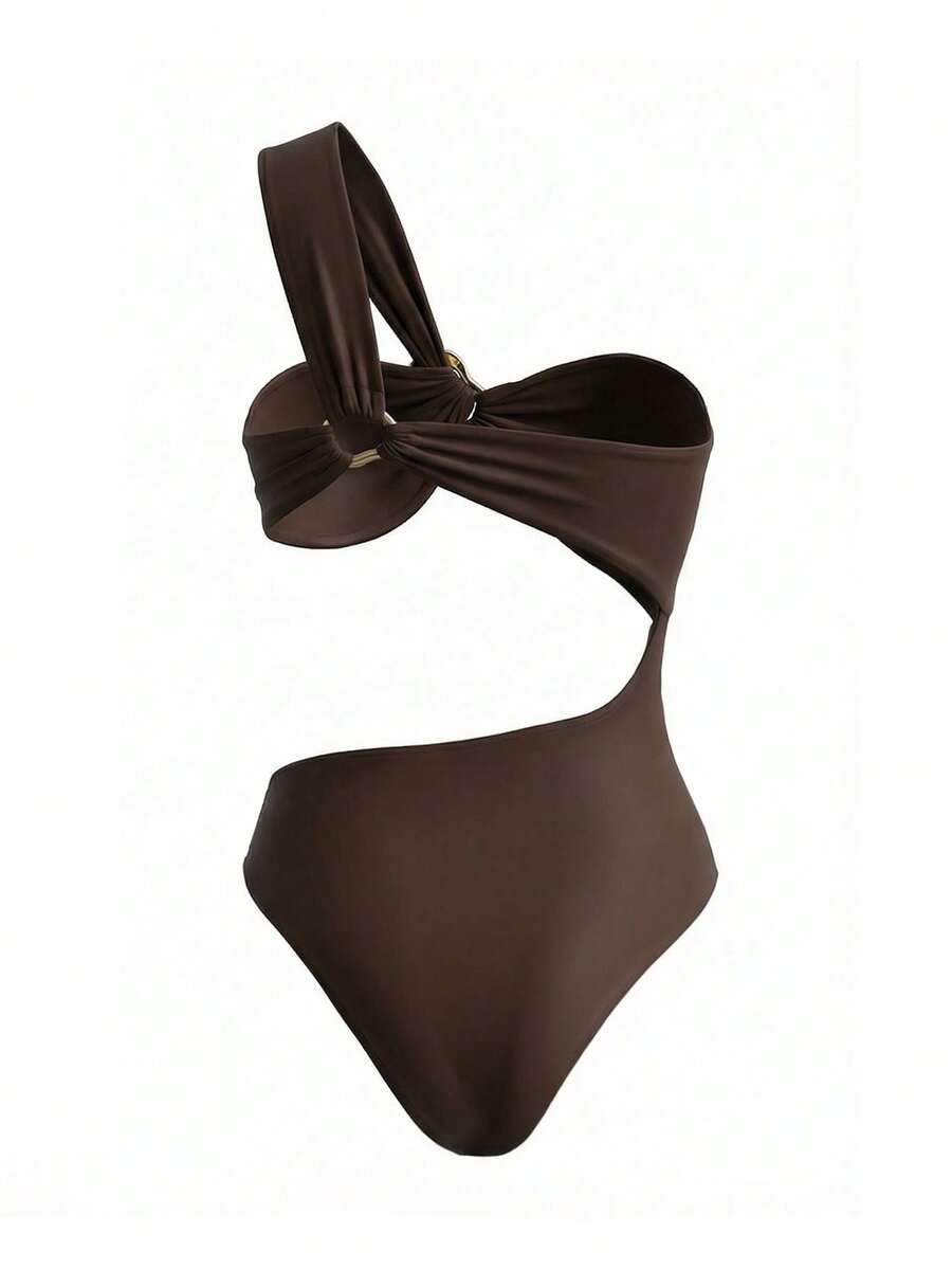 Costum de baie SHEIN, maro