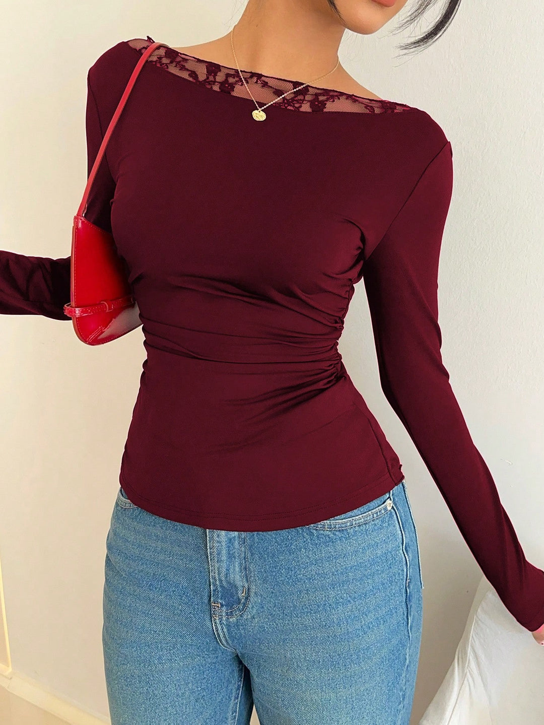 Tricou SHEIN, vișiniu