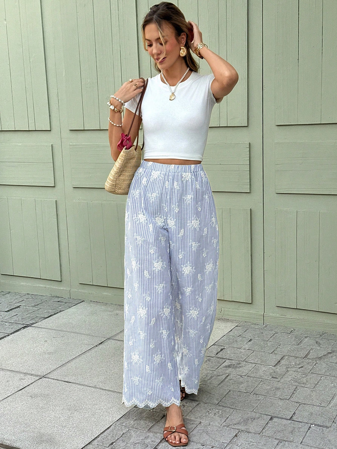 Pantaloni SHEIN, albastru