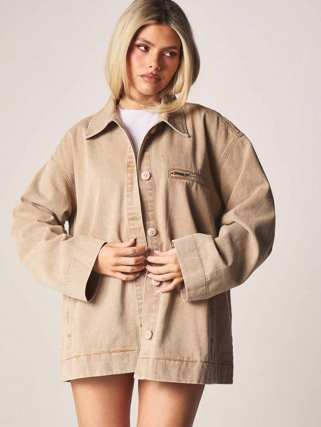 SHEIN farmer ing, bézs