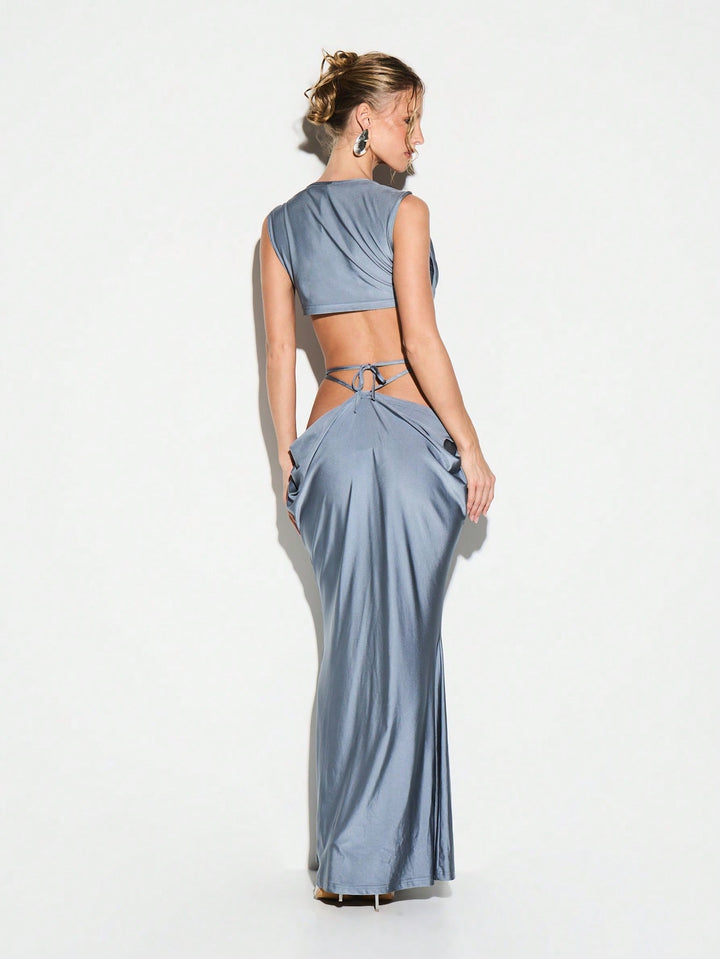 Rochie maxi SHEIN, gri