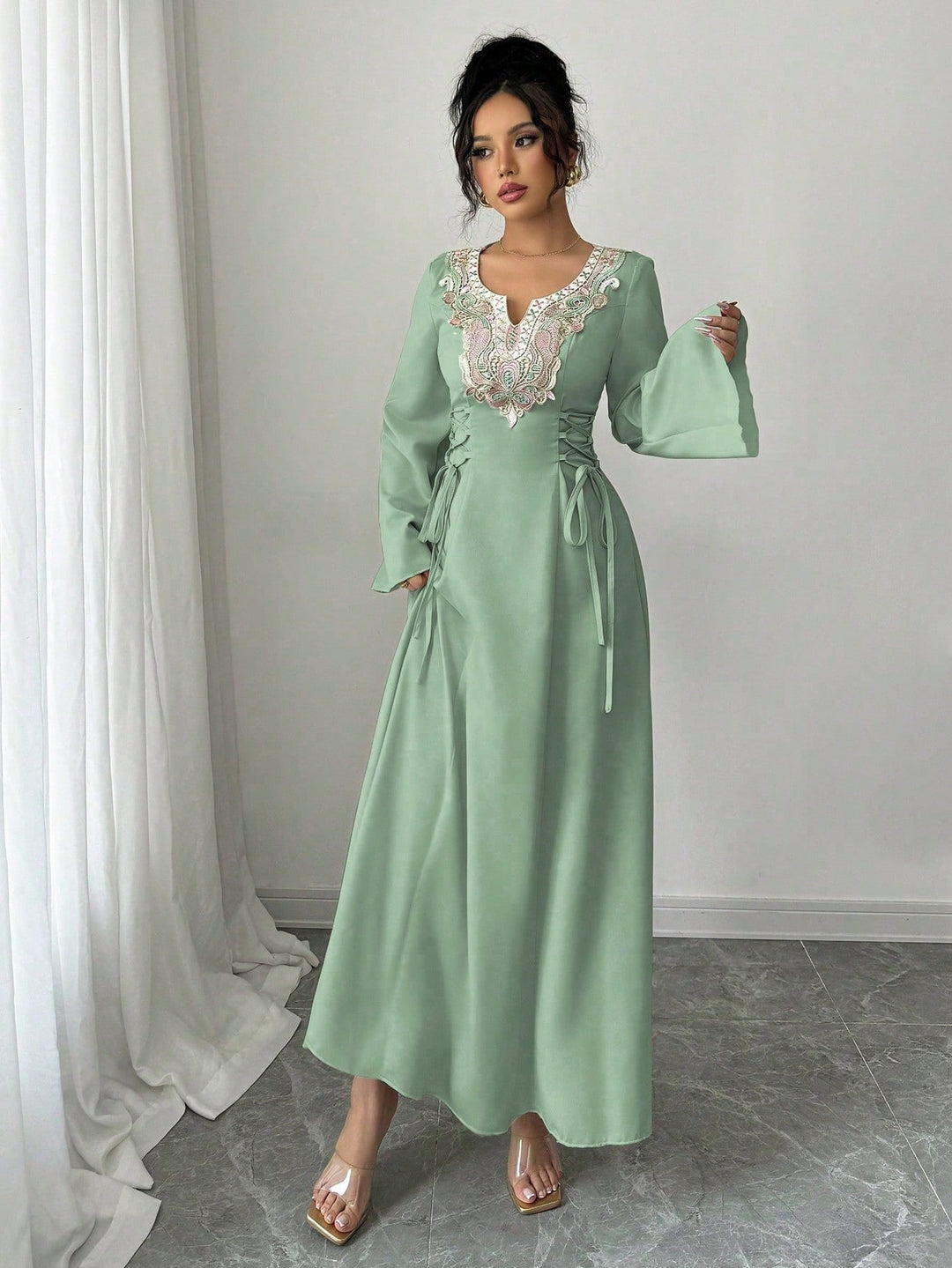 Rochie maxi SHEIN, verde